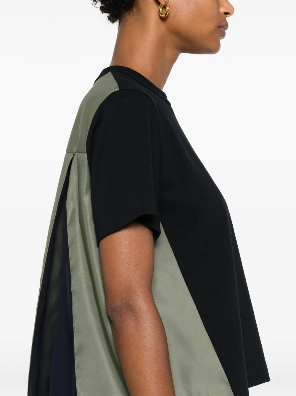 sacai T-shirt met vlakken Zwart