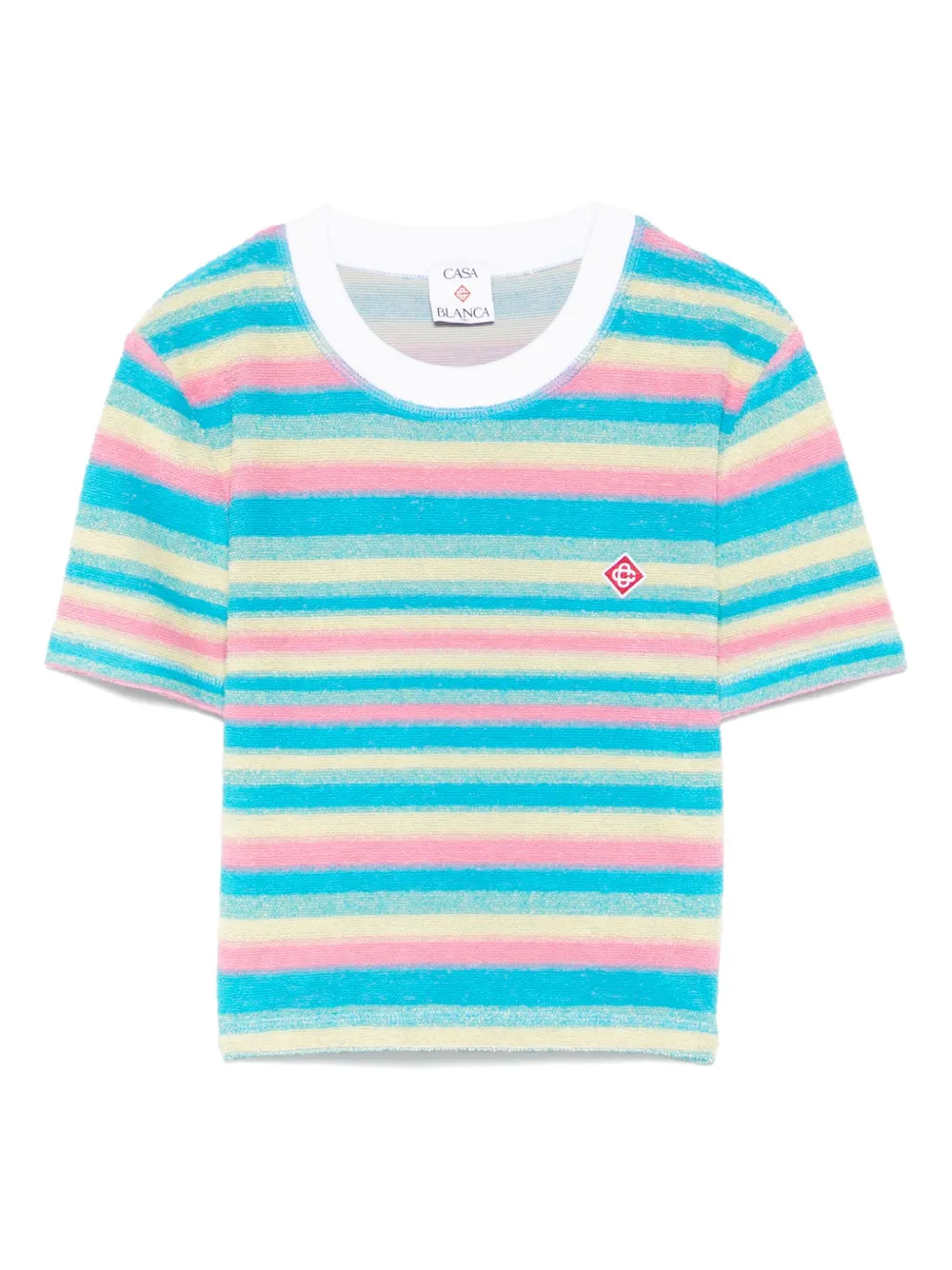 Casablanca Gestreept T-shirt Blauw