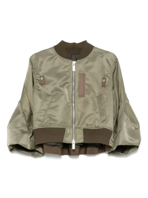 sacai cropped bomber jacket