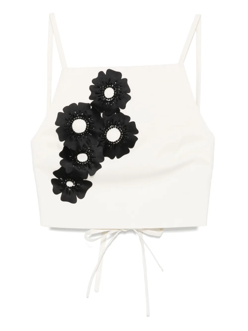 MSGM floral-appliqué top | Neutrals | Image 1