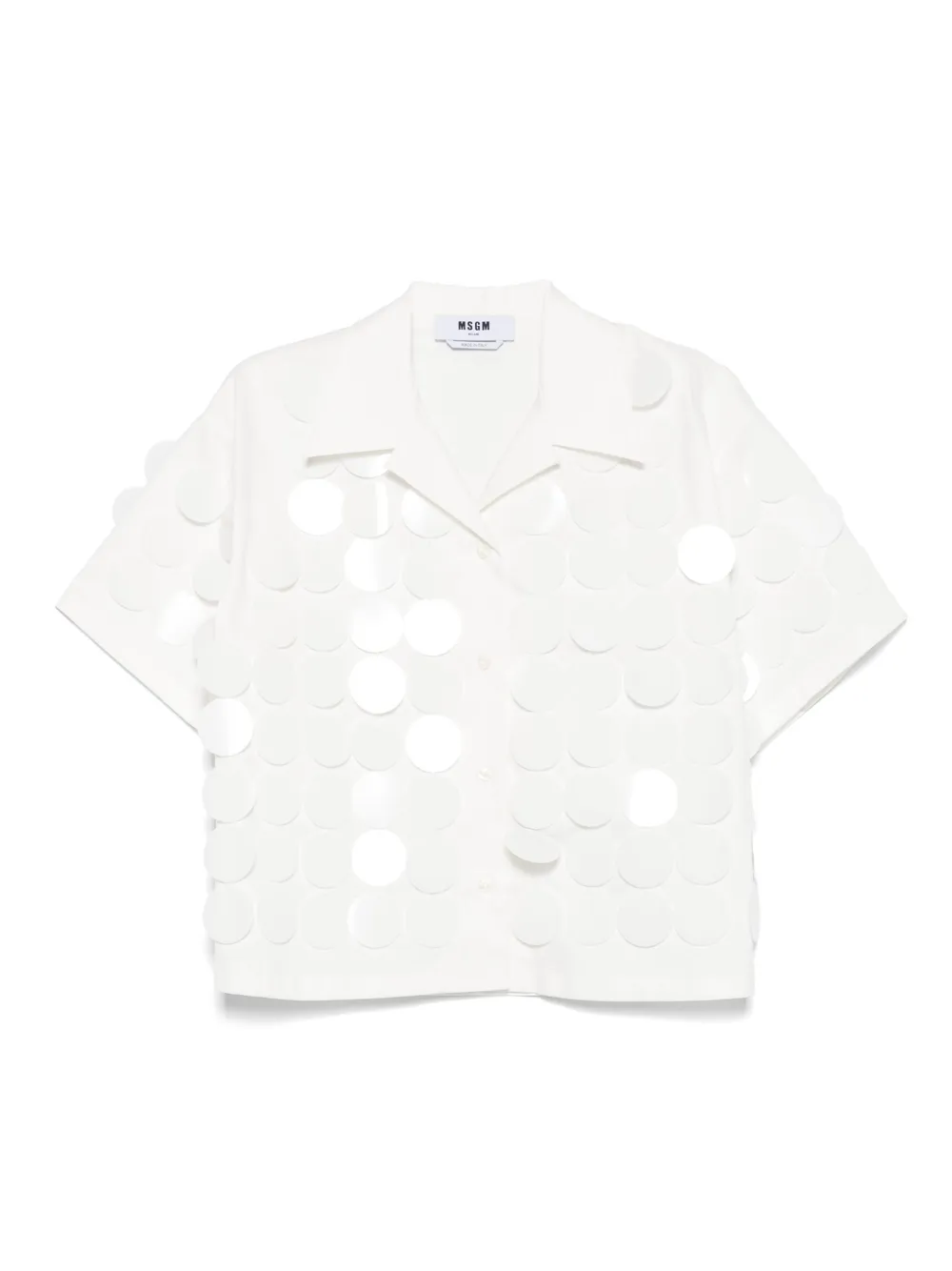 MSGM Blouse met pailletten Wit