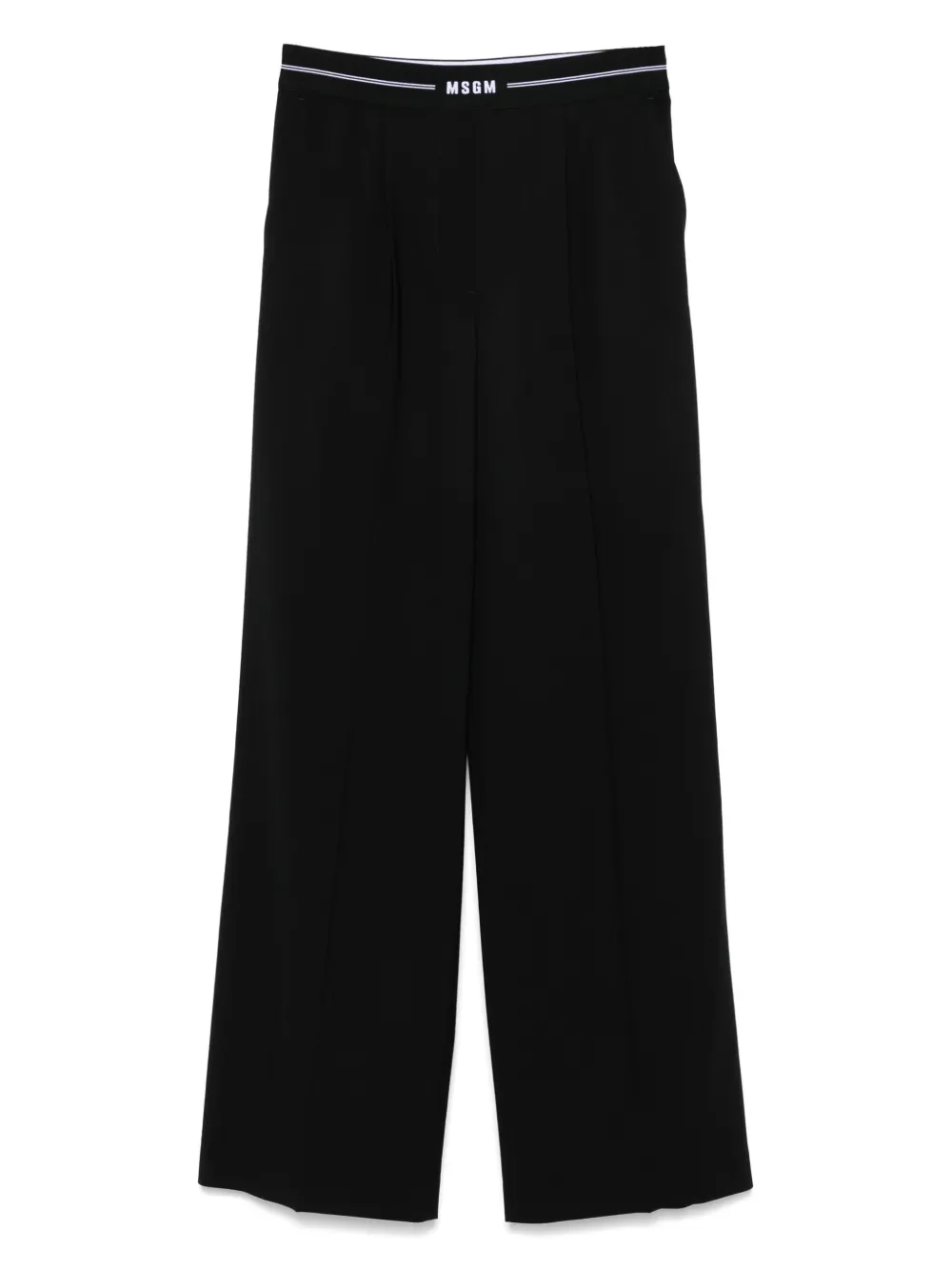 MSGM logo-waist trousers | Black | Image 1