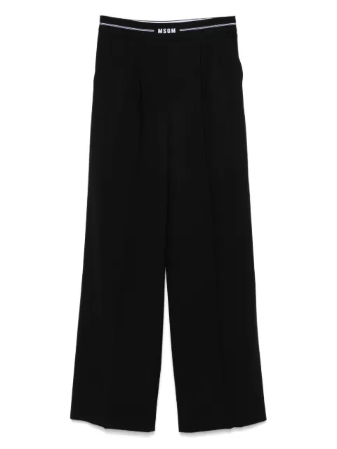 MSGM logo-waist trousers