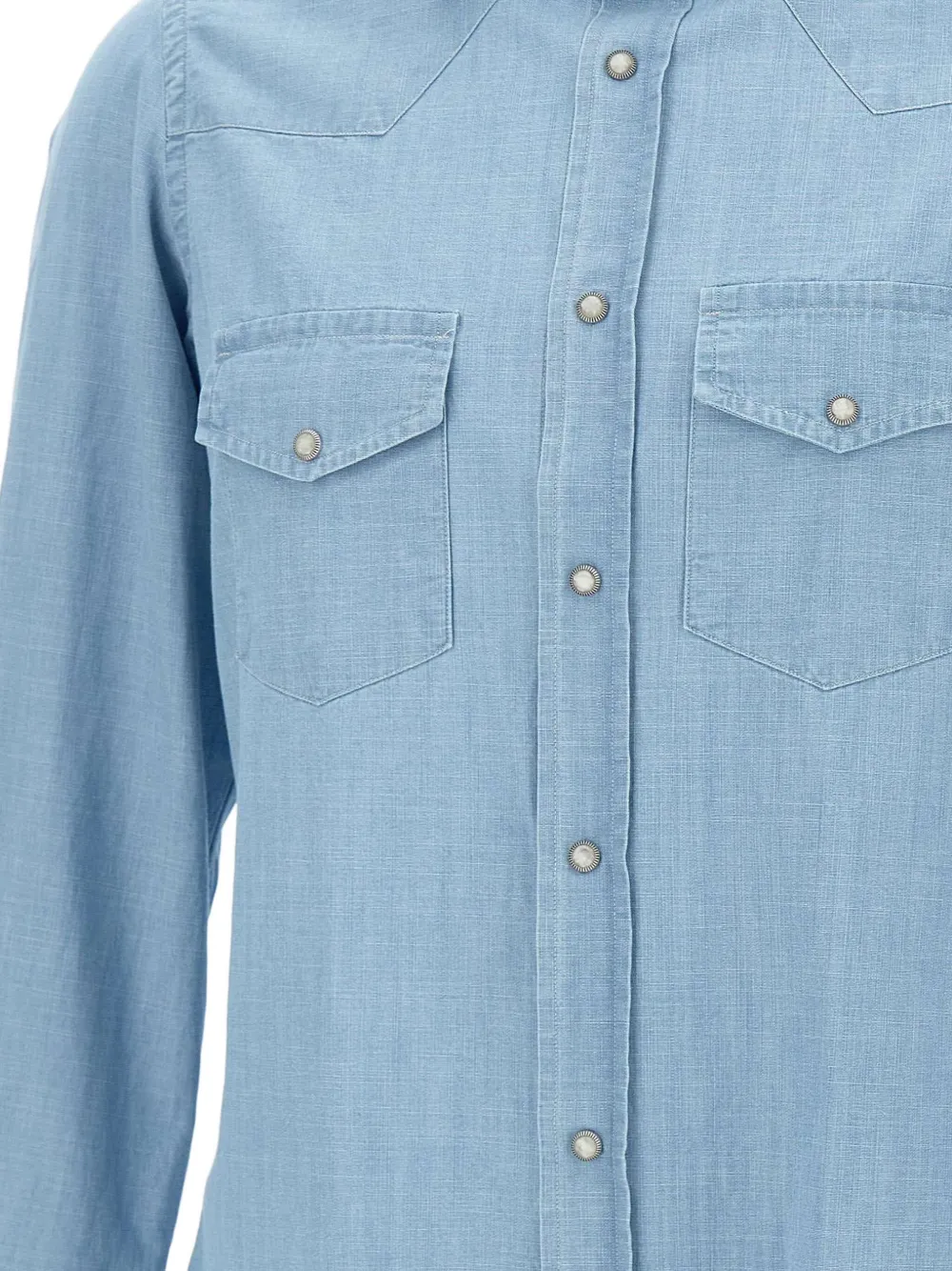 Shop Eleventy Cotton Shirt In Blue