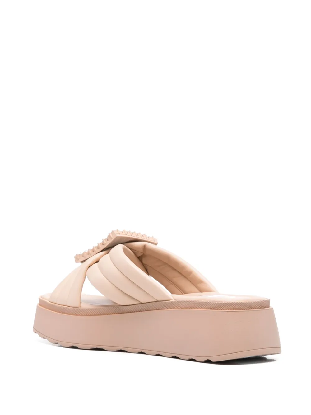 Casadei 40mm crystal-embellished sandals Neutrals