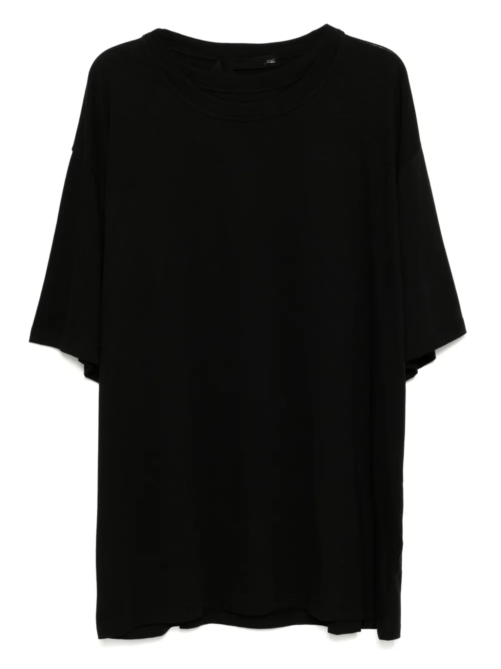 marina yee playera con doble cuello | negro | Image 1