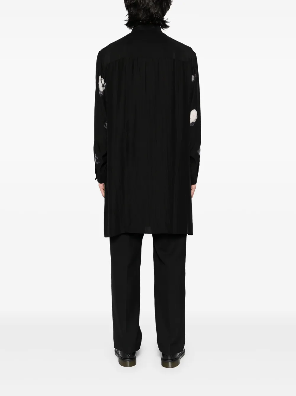 Yohji Yamamoto Overhemd met split aan de achterkant Zwart