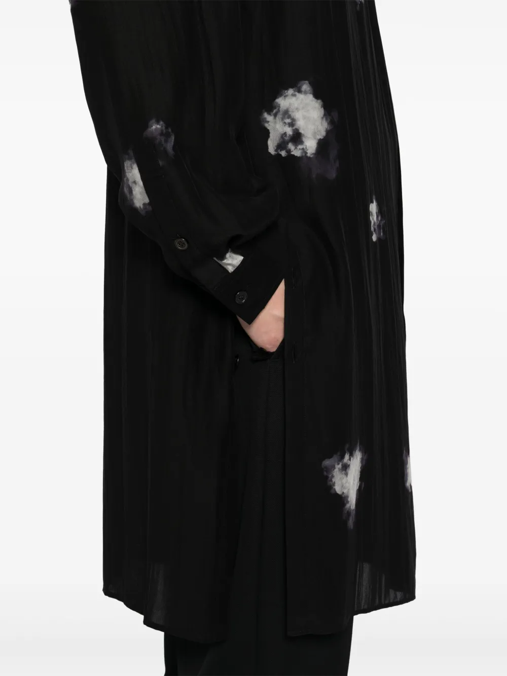 Yohji Yamamoto Overhemd met split aan de achterkant Zwart