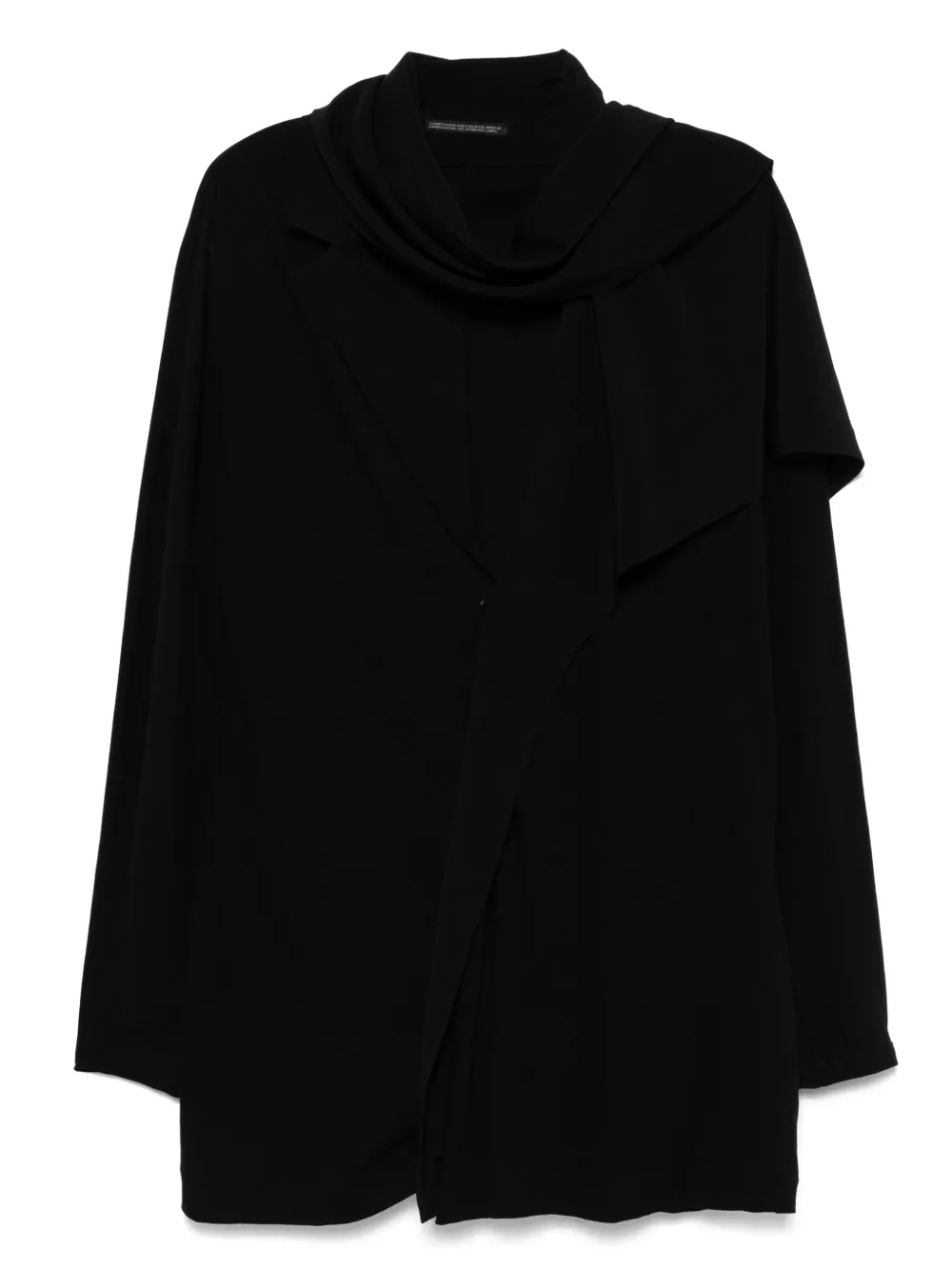 Yohji Yamamoto Blazer met sjaalkraag Zwart
