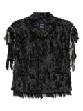Limi Feu denim cuff-zips jacket - Black