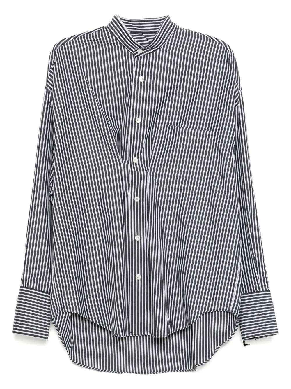 marina yee camisa Twin con pliegues | negro | Image 1