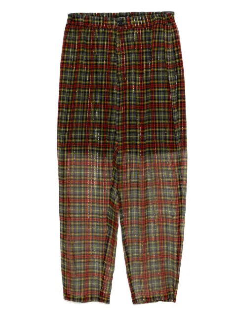 Undercover plaid-check trousers