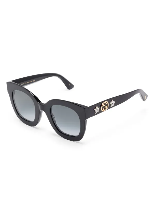 Gucci Pre-Owned Interlocking G Sunglasses | Black | FARFETCH OM display picture 1