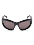 Balenciaga Pre-Owned Wrap D-frame sunglasses - Black
