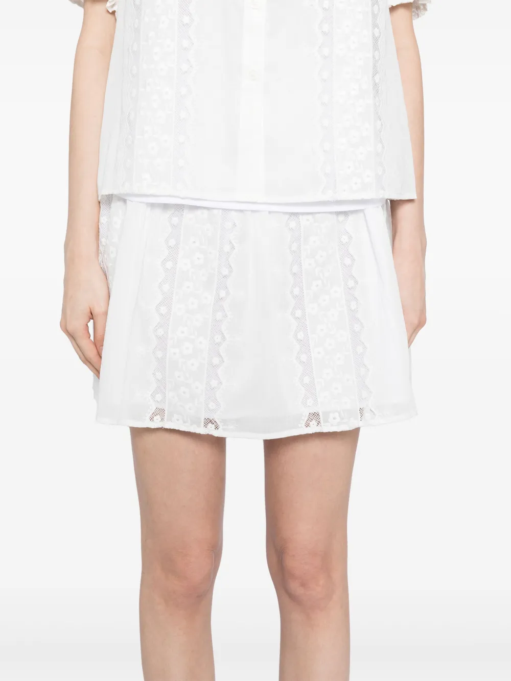 HILL HOUSE HOME Delphine mini-rok Wit