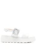 Casadei 40mm crystal-embellished sandals - White