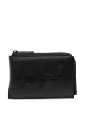 Yohji Yamamoto signature short wallet - Black