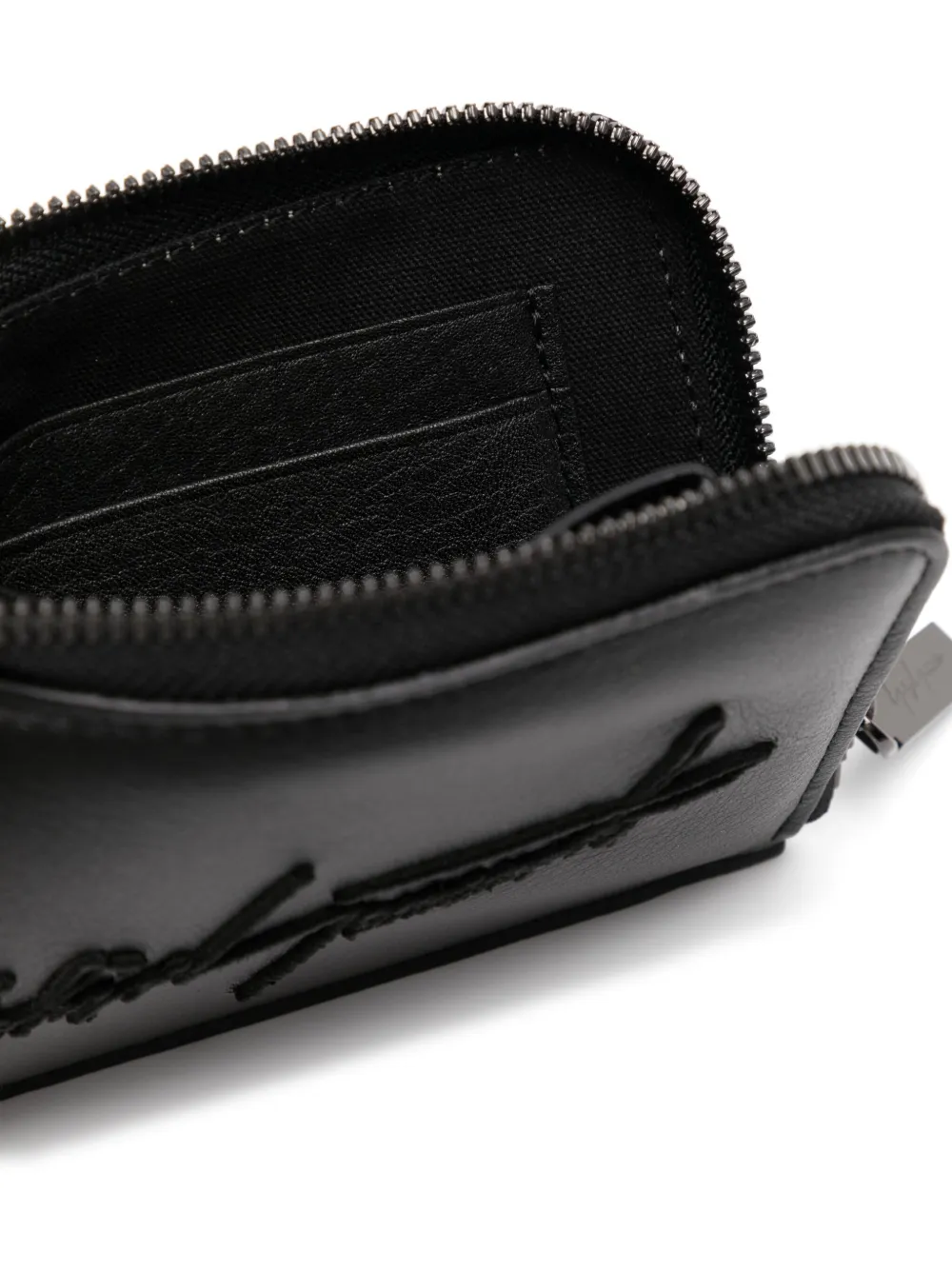 Yohji Yamamoto Signature korte portemonnee Zwart