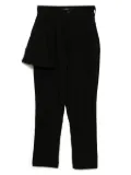 Limi Feu frilled tapered trousers - Black