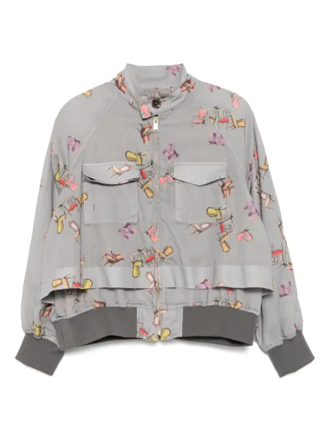 Undercover graphic-print bomber jacket