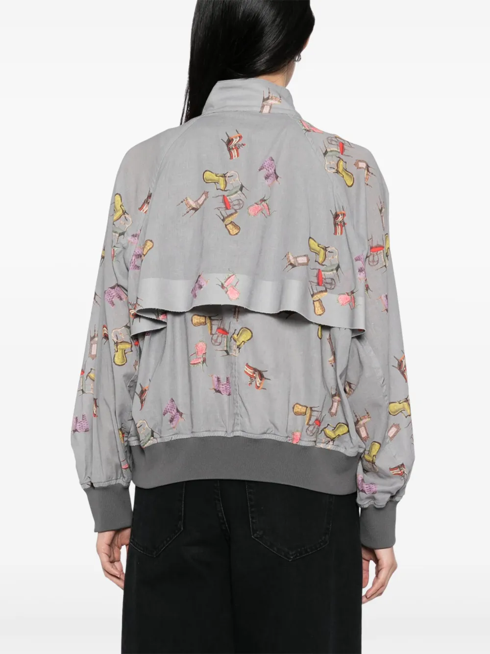 Undercover Bomberjack met grafische print Grijs