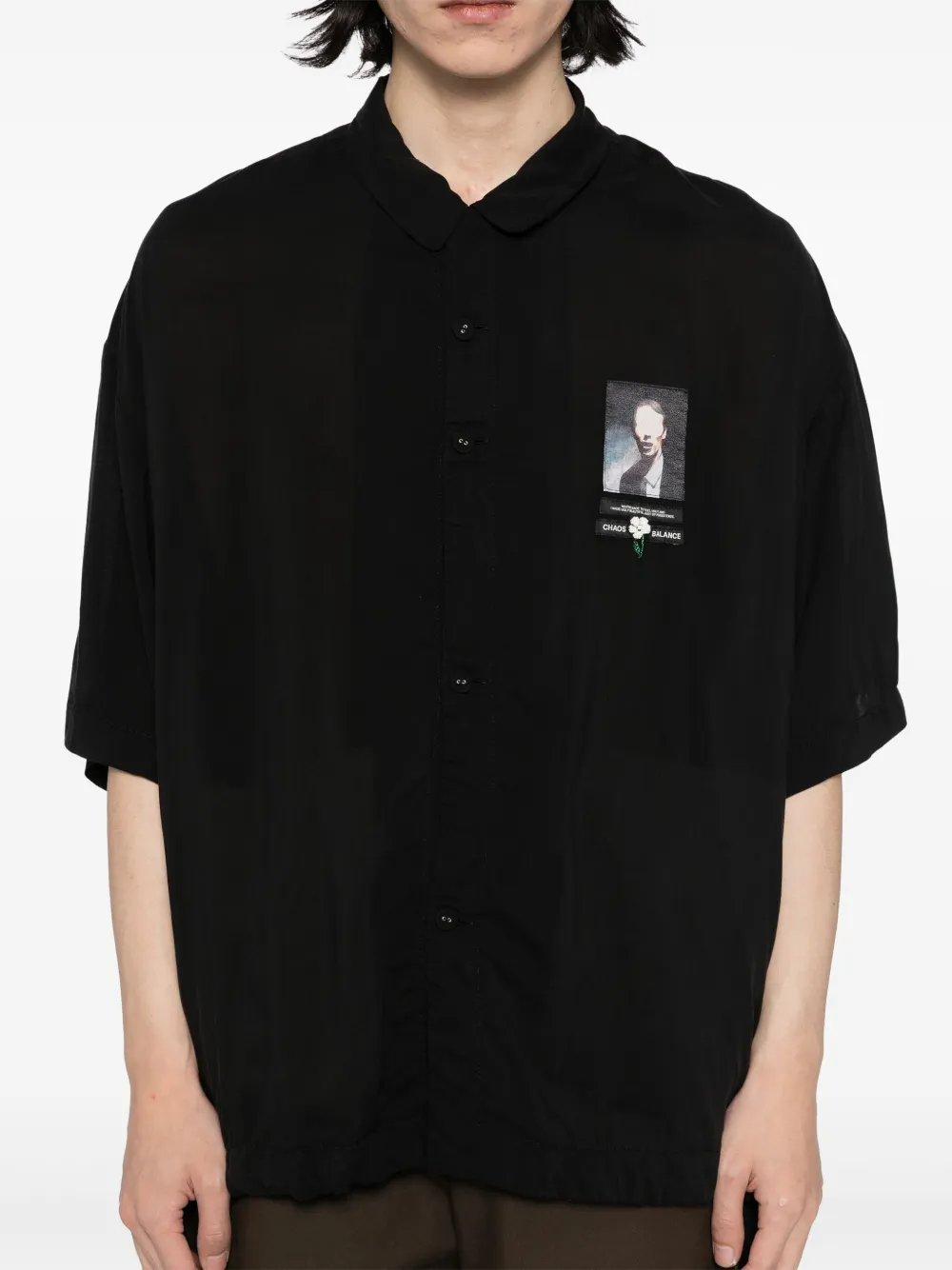 Undercover Overhemd met grafische print Zwart