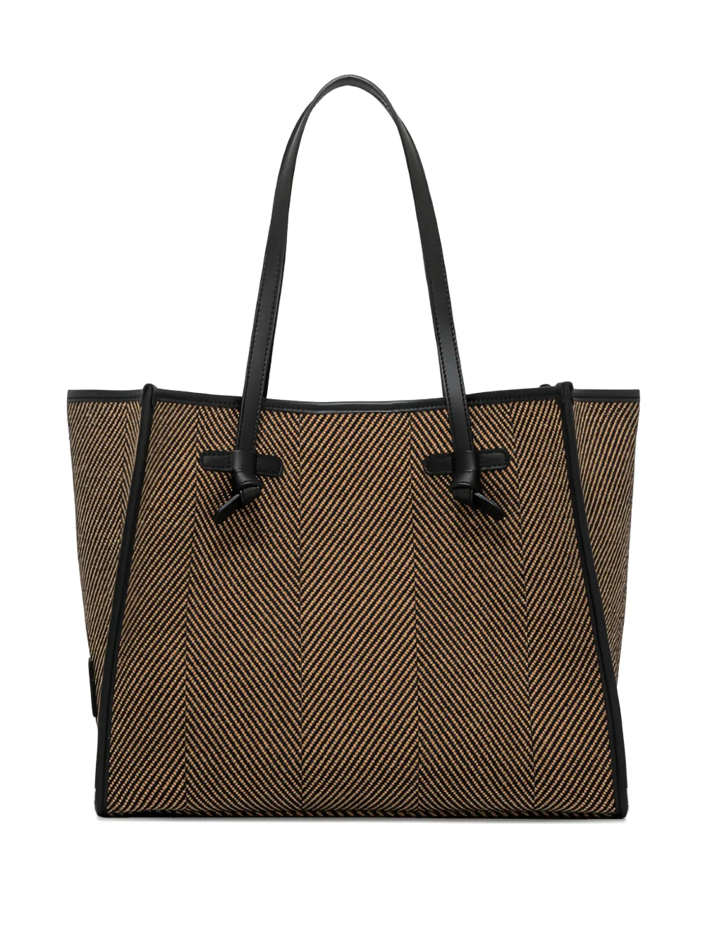 Marcella Club Textured Tote Bag In Brown