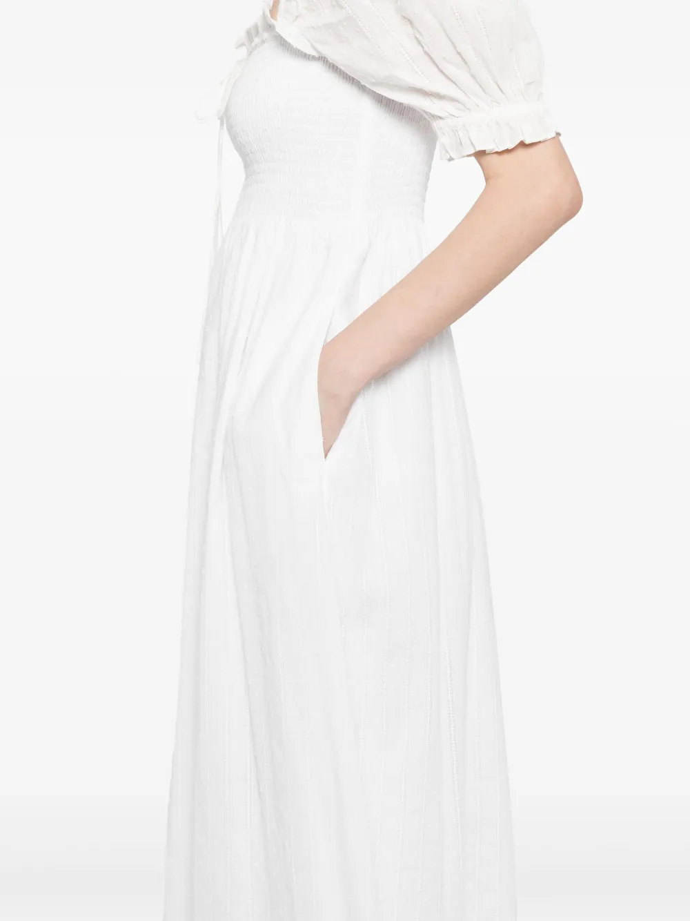 HILL HOUSE HOME The Scarlett midi-jurk Wit
