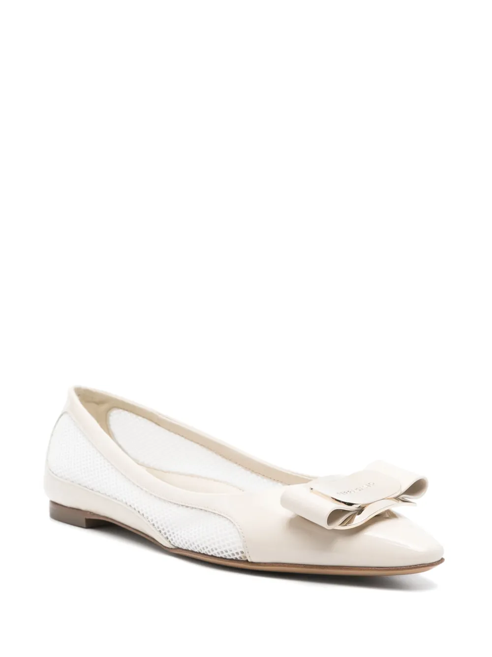 Ferragamo Pre-Owned Zea ballerina's - Beige