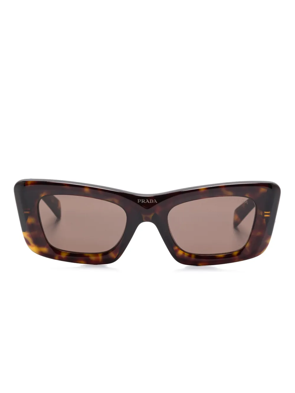Prada Pre-Owned lentes de sol con logo triangular | marrón | Image 1