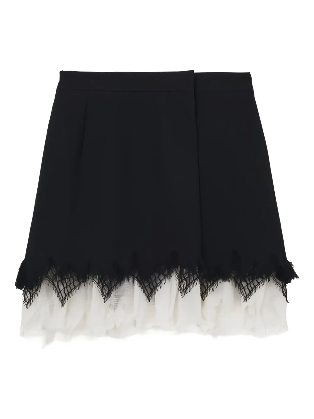 Alexander McQueen wool A-line skirt - Zwart