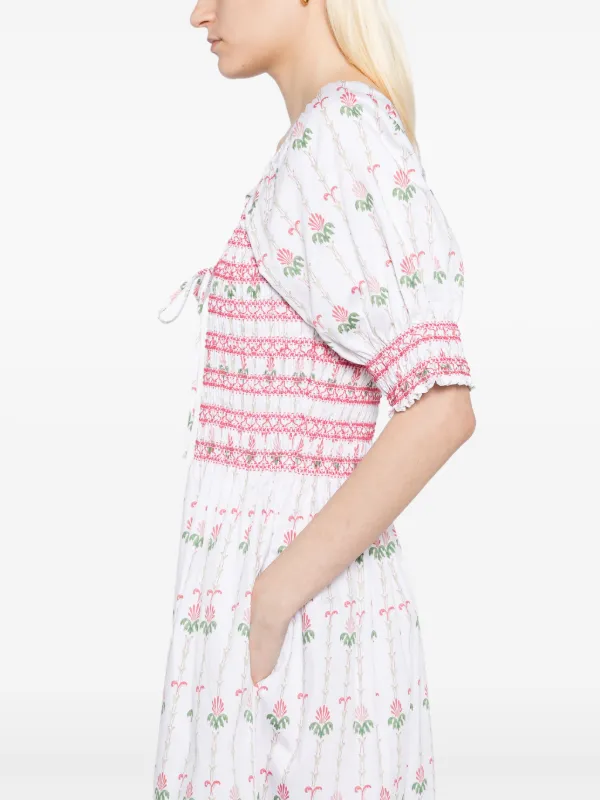 ruffle sleeve dress white White Ruffle Long Sleeve Dress White (Without Plaid) / L main image 1