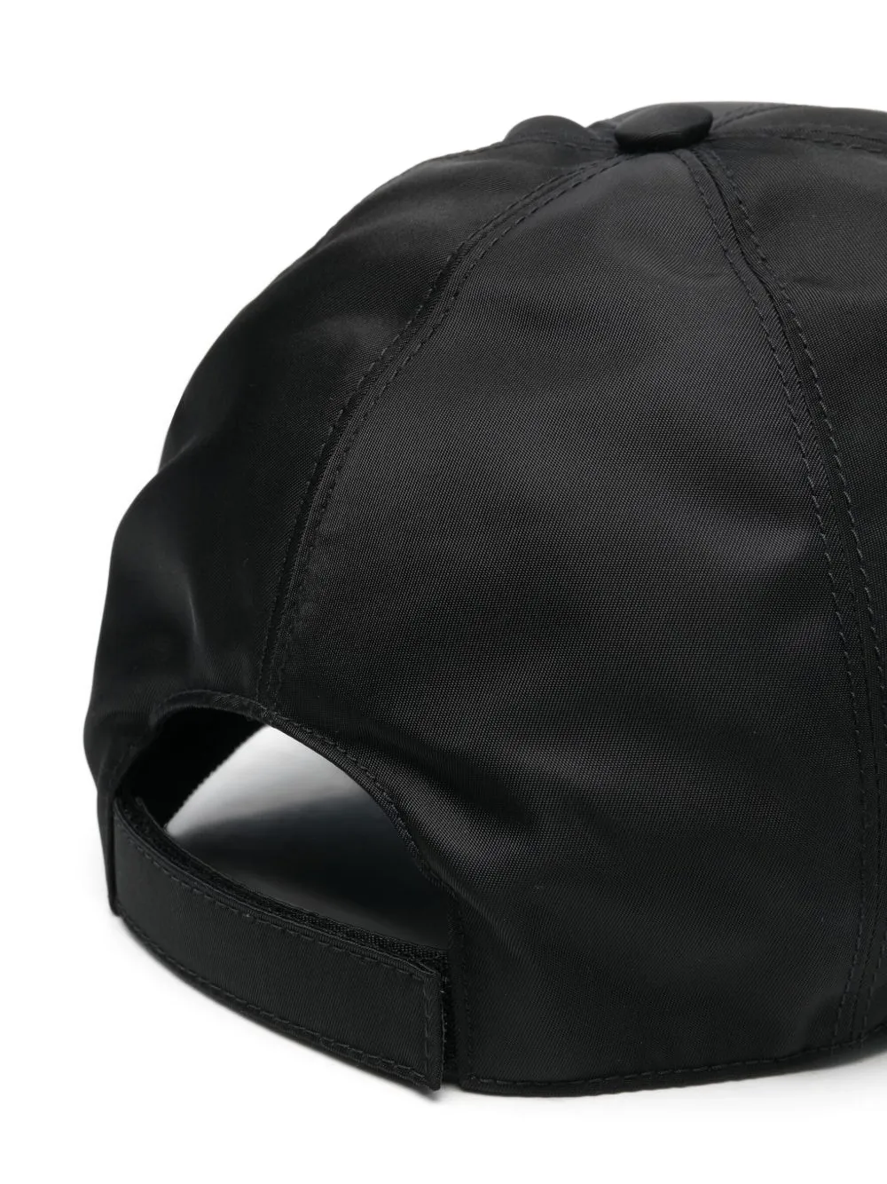 Prada Geëmailleerde honkbalpet met logo - Zwart