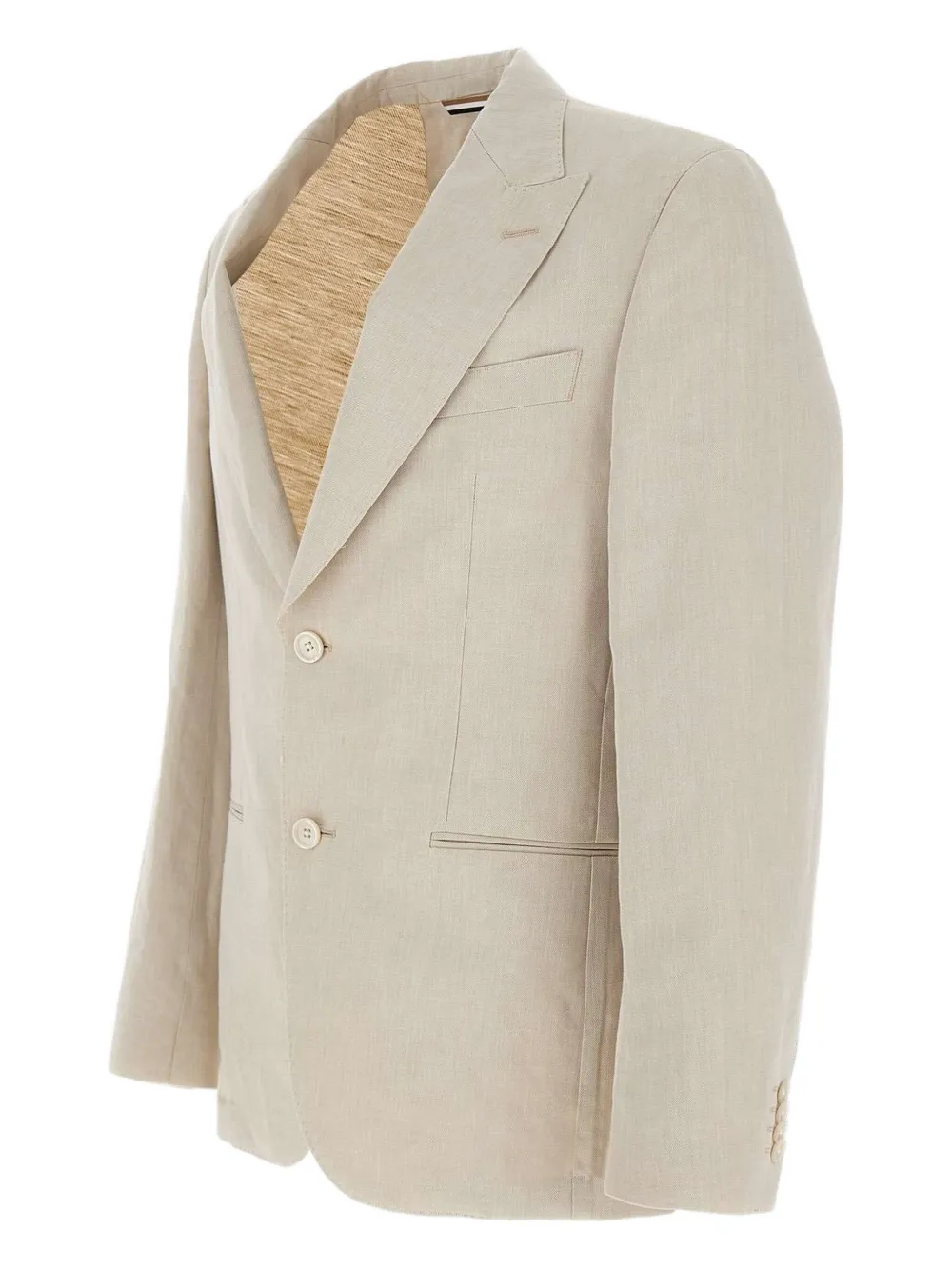 BOSS Blazer met enkele rij knopen Beige