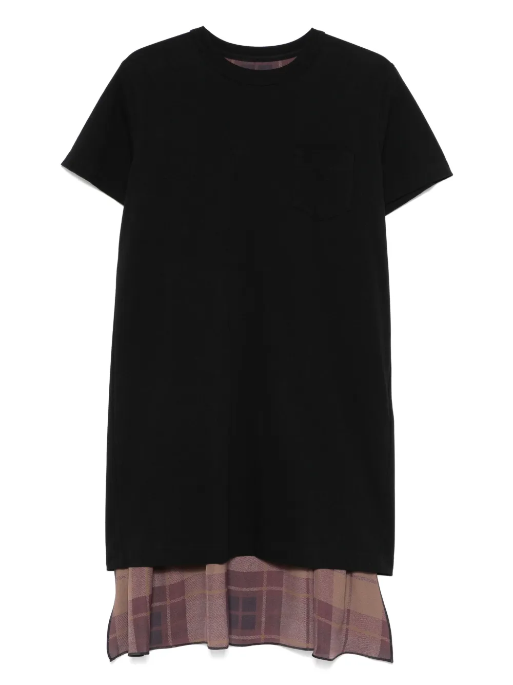 sacai vestido midi con paneles | negro | Image 1