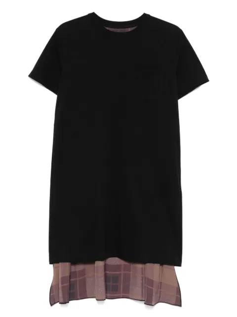 sacai panelled mini dress