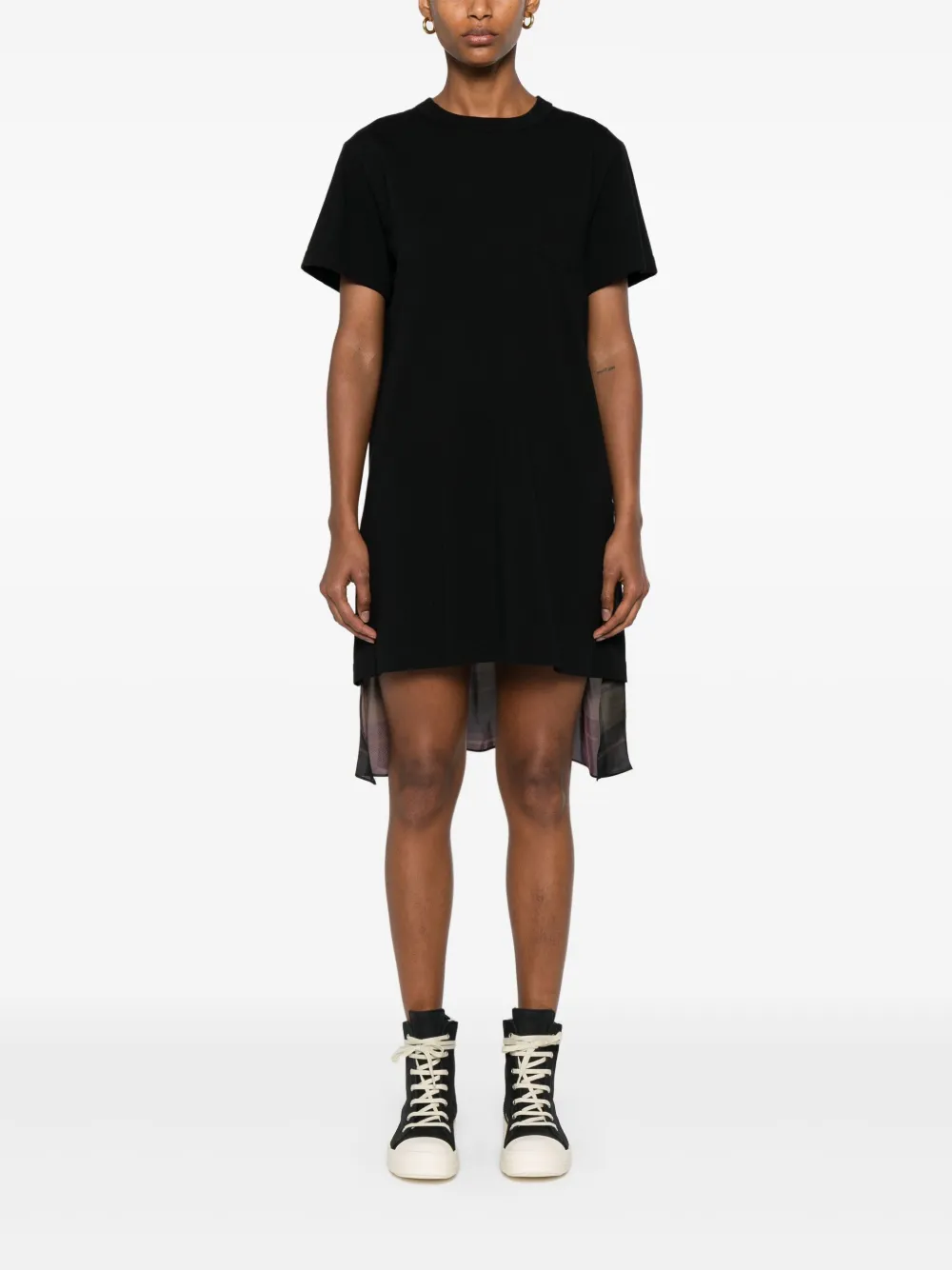 sacai Mini-jurk met vlakken Zwart