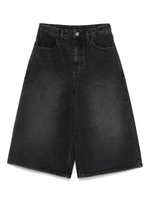 Juun.J アシッドウォッシュ デニムショーツ | ブラック | FARFETCH JP