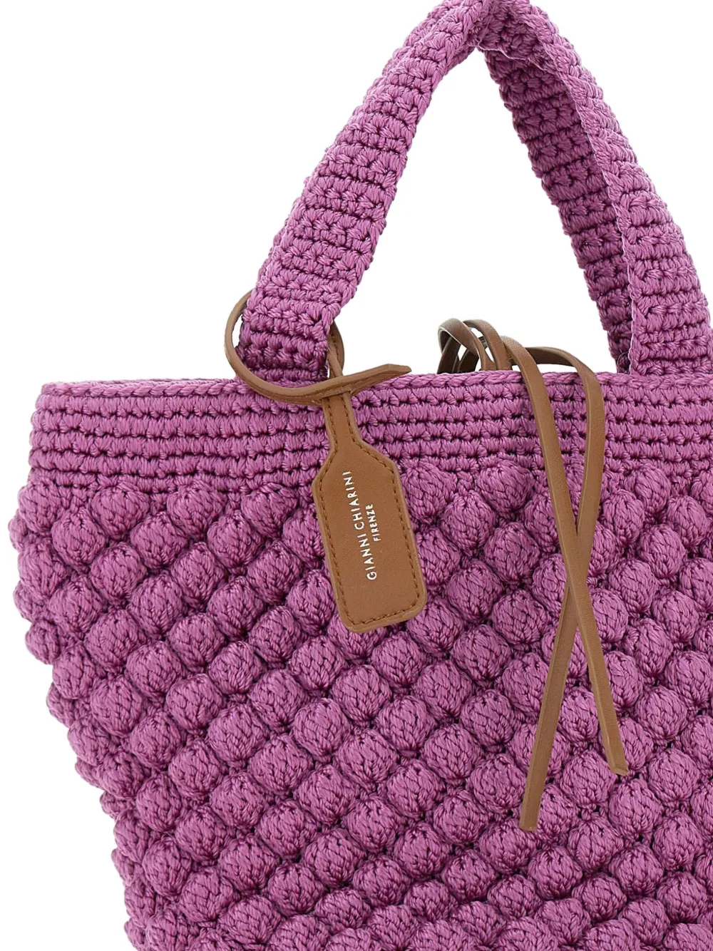 GIANNI CHIARINI Gehaakte shopper Roze