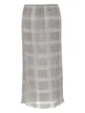 REMAIN checked midi skirt - Grey