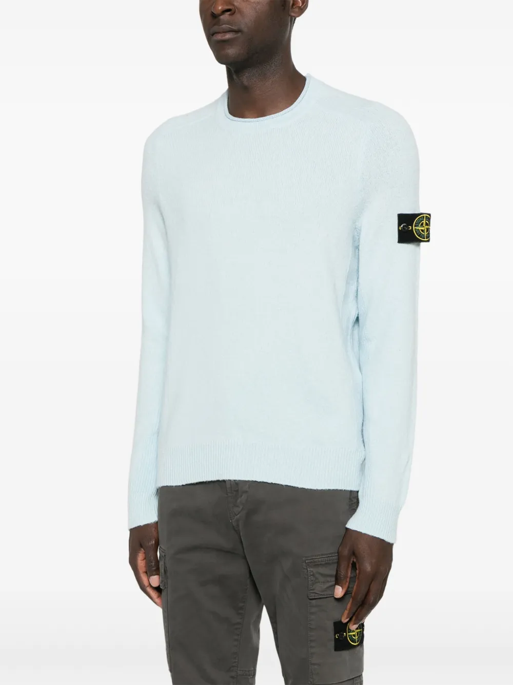 Stone Island Trui met Compass-logopatch Blauw