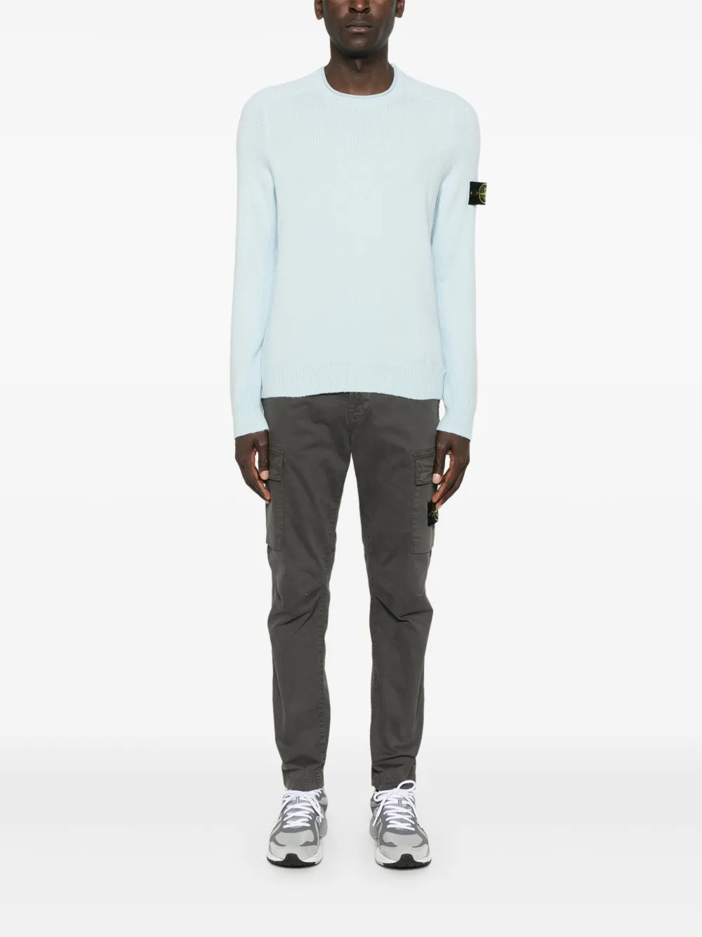 Stone Island Trui met Compass-logopatch Blauw