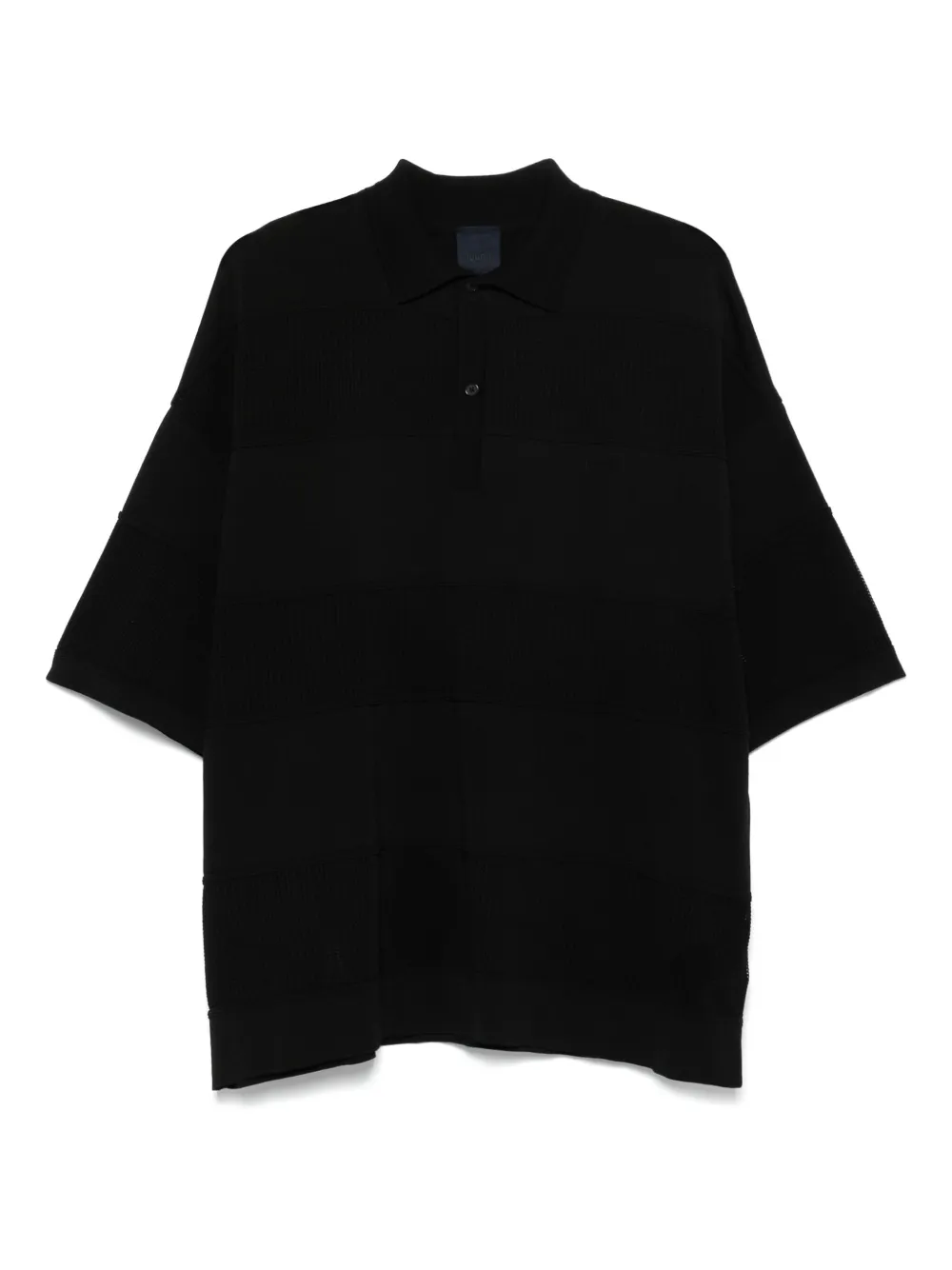 Juun.J knitted polo shirt | Black | Image 1