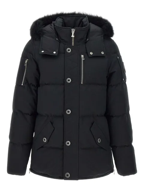 Moose Knuckles logo-patch coat 