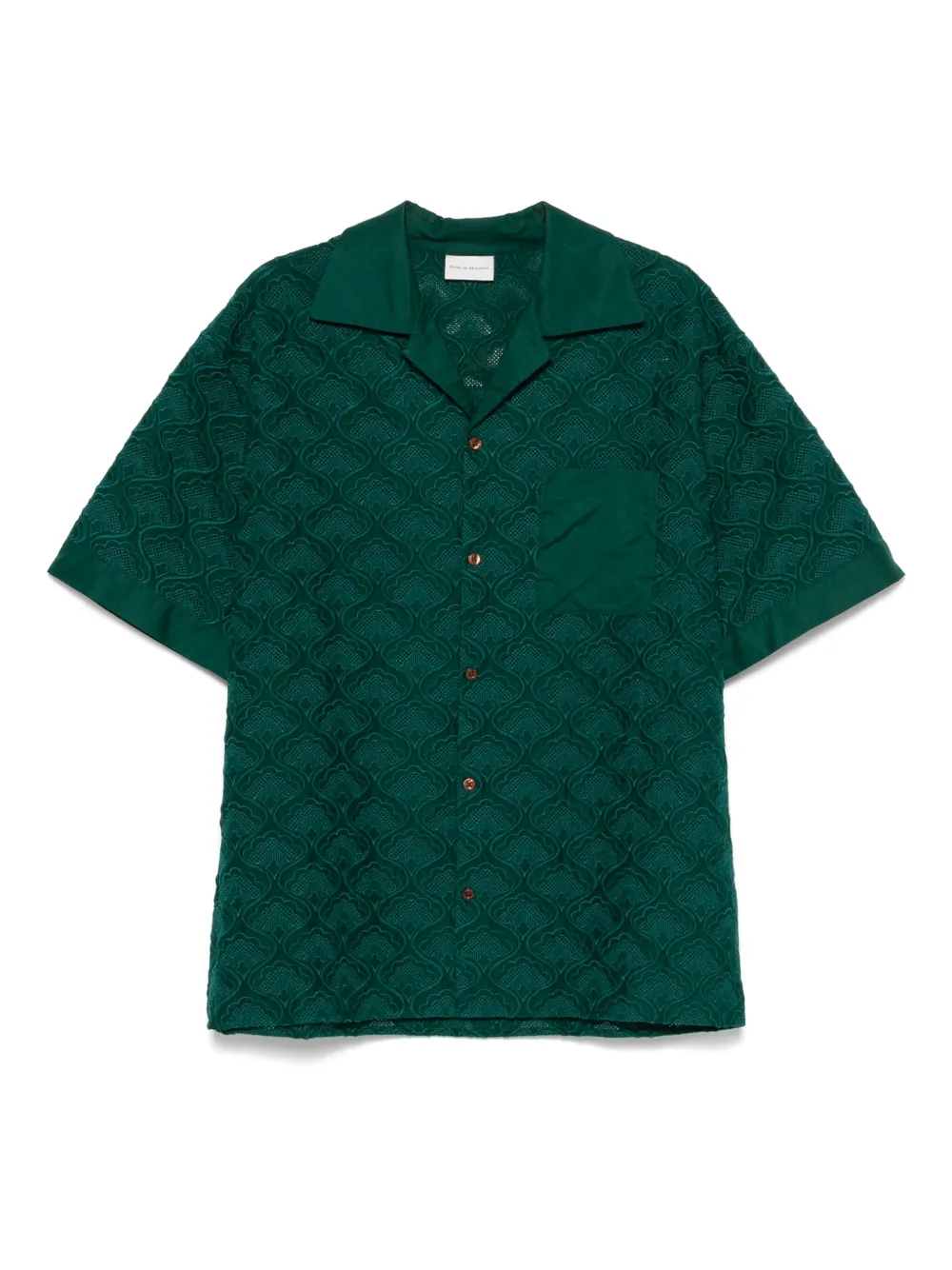 Drôle De Monsieur La Chemise Brodée Tapisserie overhemd Groen