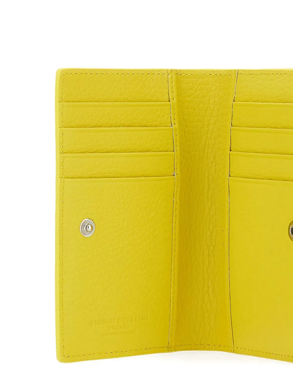 GIANNI CHIARINI Leren portemonnee Geel