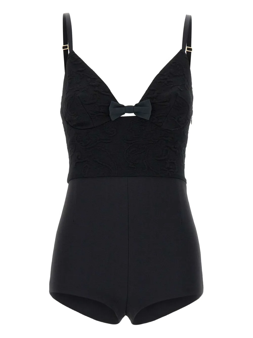 Elisabetta Franchi Stretch playsuit Zwart
