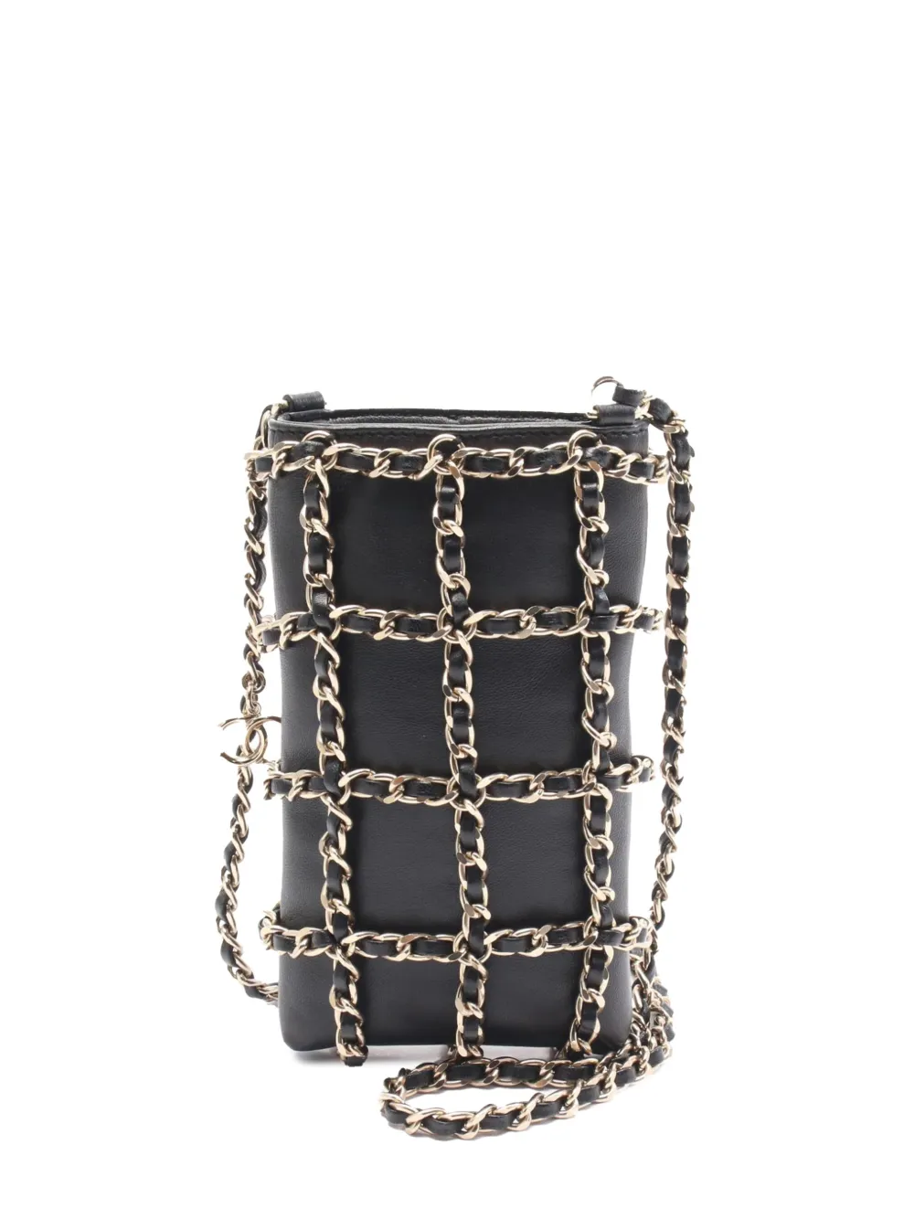 CHANEL Pre-Owned 2020 Lambskin Tech Me Out Clutch With Chain crossbody bag | Black | Image 1