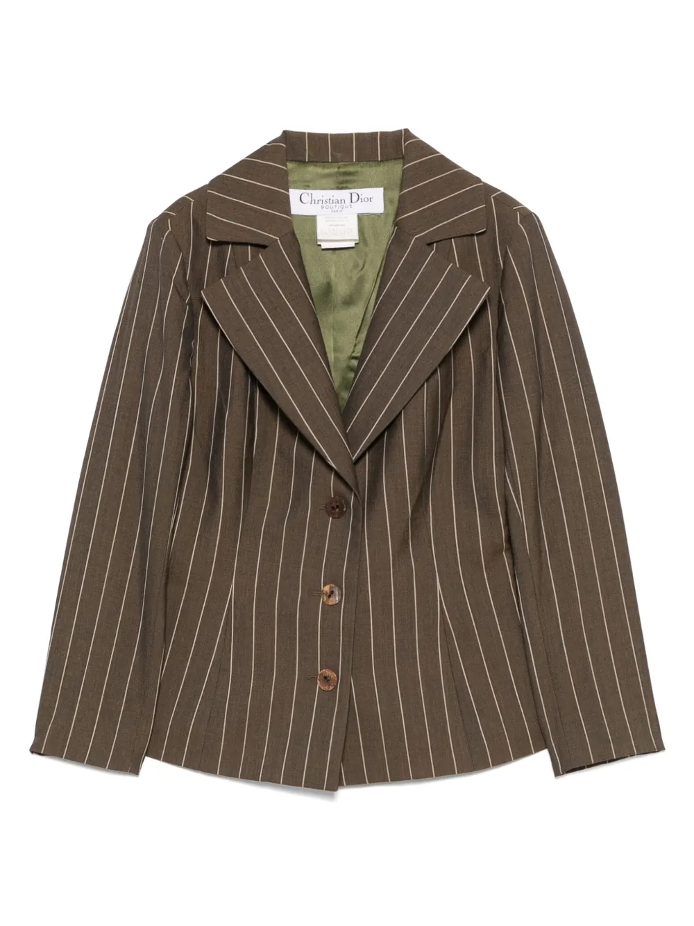 Christian Dior Pre-Owned 2000s ストライプ ジャケット - ブラウン Christian Dior Pre-Owned 2000s ストライプ ジャケット - ブラウン