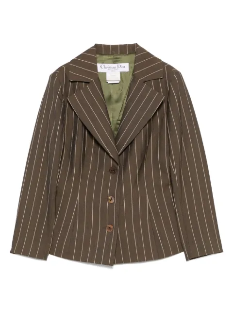 Christian Dior Pre-Owned blazer con estampado de rayas diplomáticas 2000